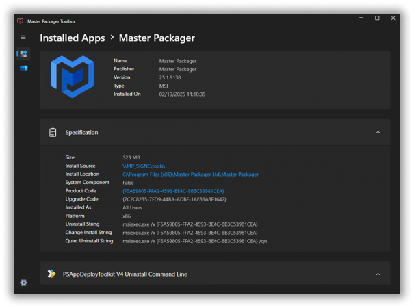 Master Packager Toolbox